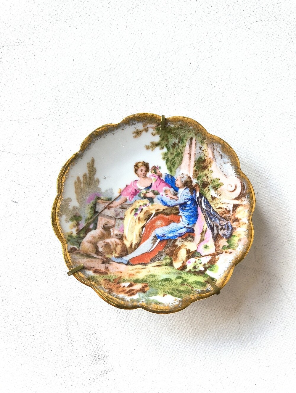 Antique Mini Limoges Porcelain Plate Made In France